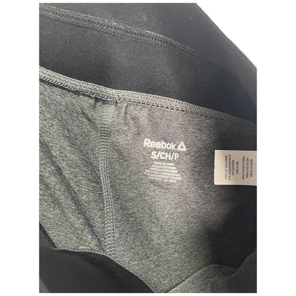 New Reebok Womens Size Small Logo Spell Out Ankle Leggings Heather Gray - Picture 10 of 13